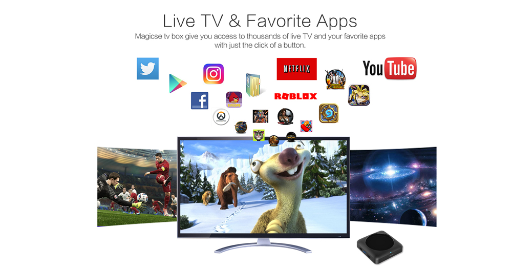 MAGICSEE N6 MAX RK3399 4GB DDR4 32GB eMMC TV Box Dual Band WiFi Gigabit LAN Type-C USB3.0