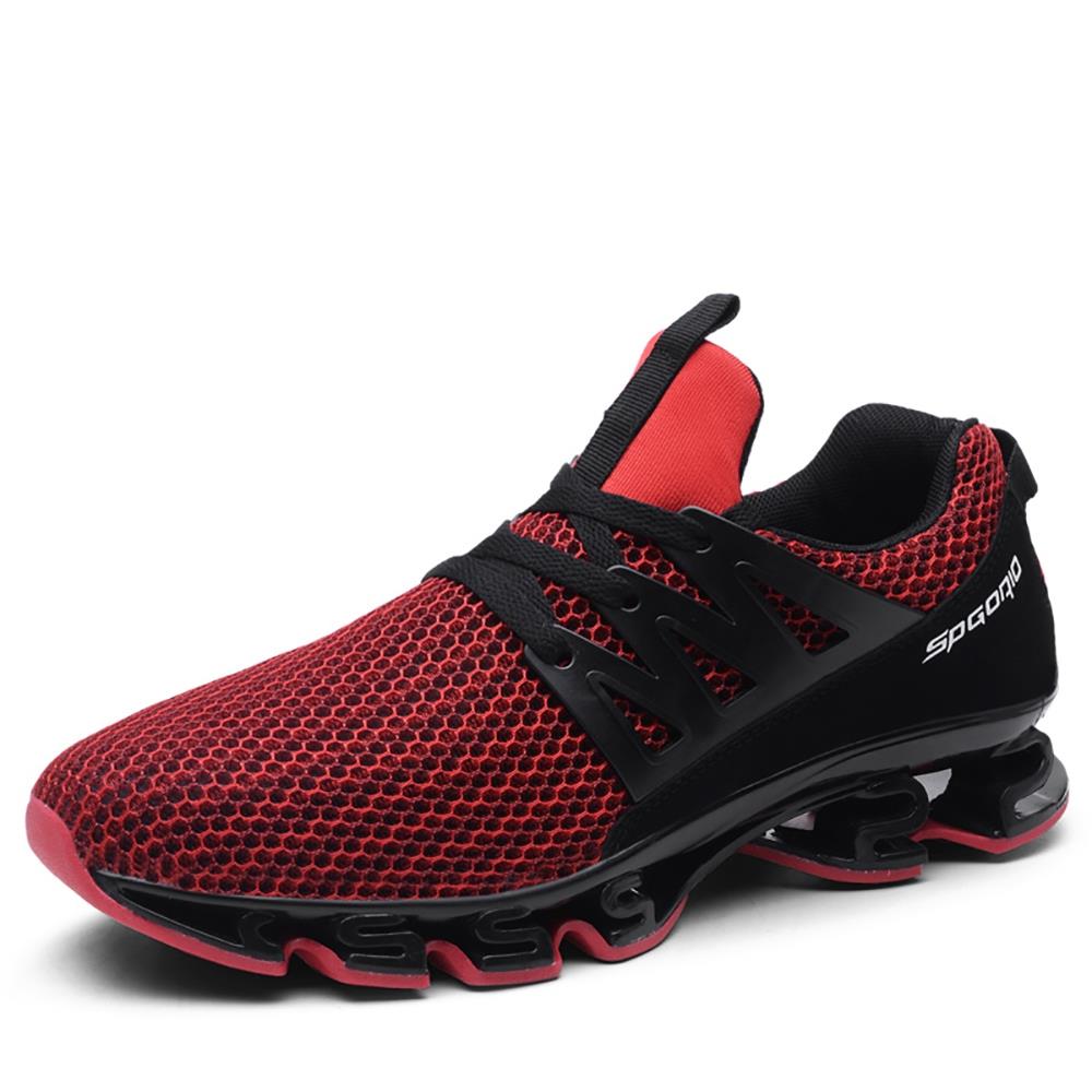 TK10 Men's Casual Outdoor Tennis Sneakers (Breathable Comfortable Color Running Shoes Size EU39.5) - Red