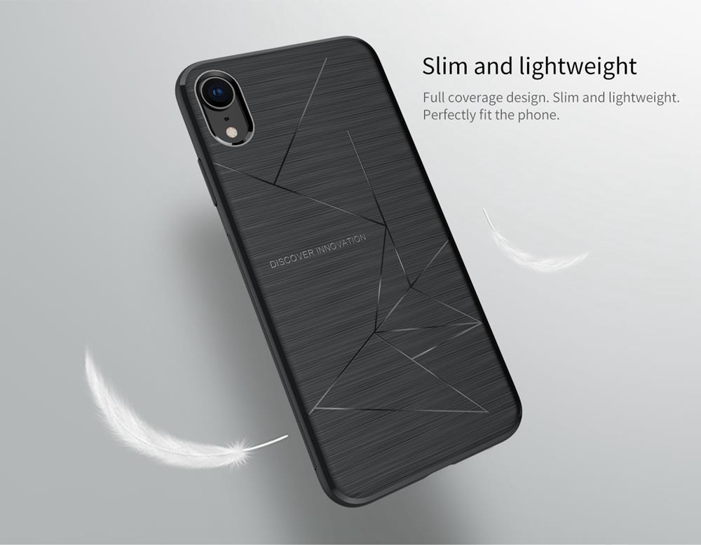 NILLKIN Rugged Leather Phone Case for iPhone X/XS - Black