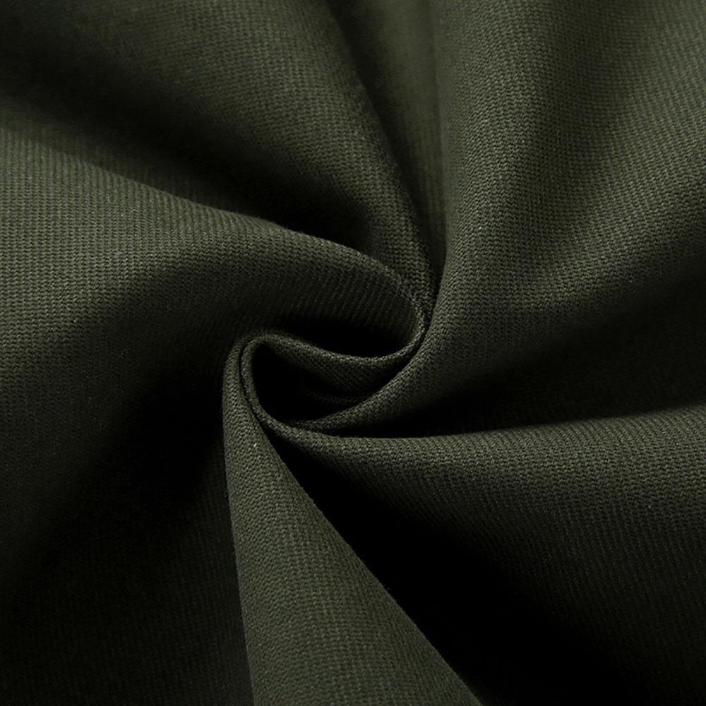 CA9801 Men's Autumn Winter Classic Casual Jacket (Lapel Grid Long Sleeve Polyester Jacket Size M) - Army Green