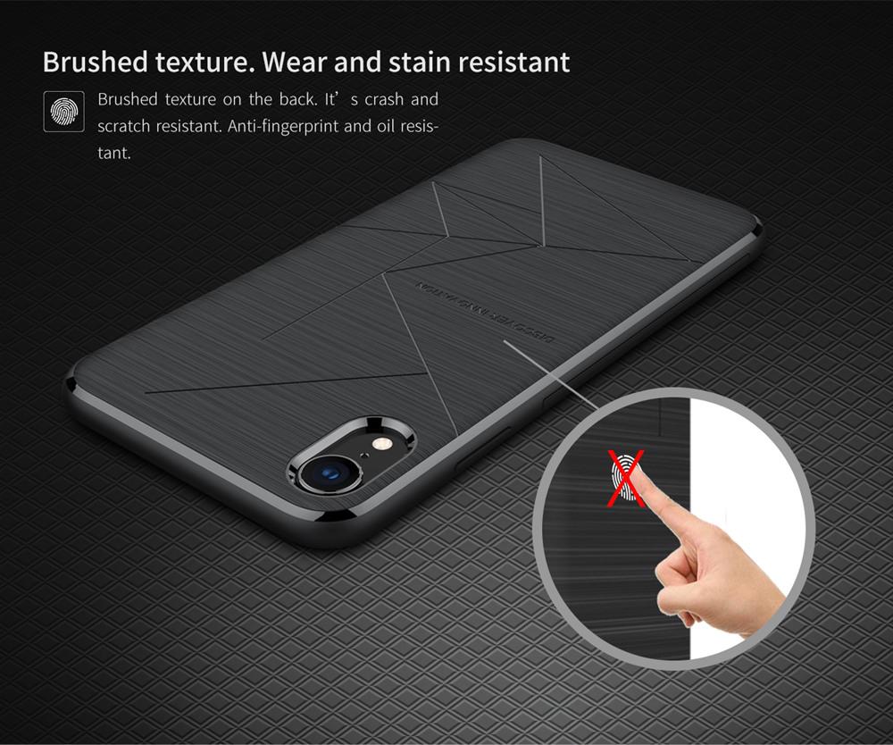 NILLKIN Rugged Leather Phone Case for iPhone X/XS - Black