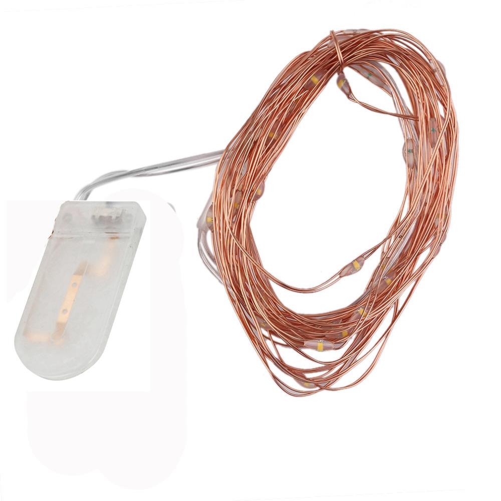 30PCS Fairy LED String Light Copper Wire Strip Light for Wedding Garland Lighting Decoration (3 Meters) - Warm White