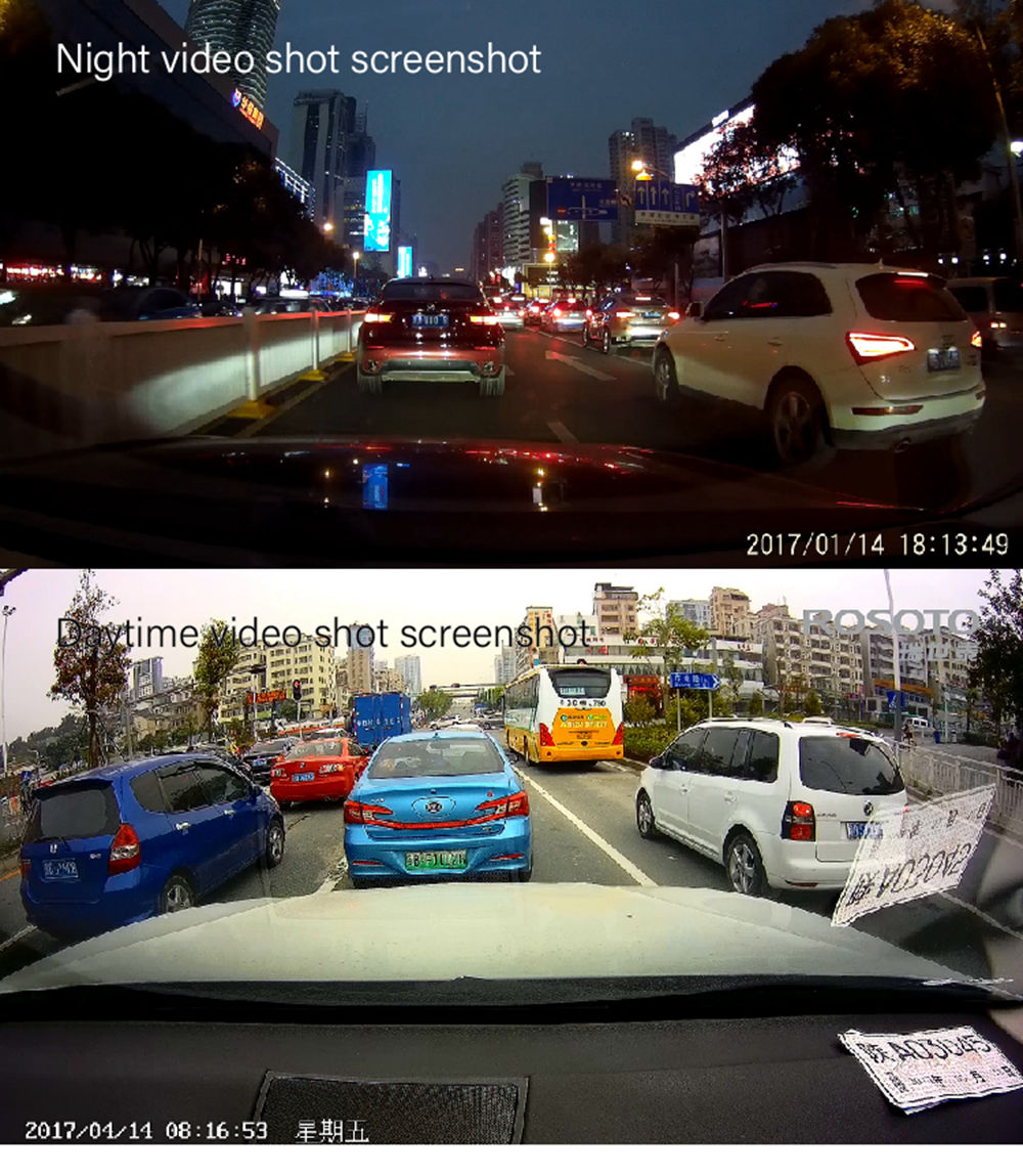 RS200 Top HD Hidden Universal Wifi Car DVR (Sony IMX323 1080P HD 170 Degree Wide Angle Lens Built-in Wi-Fi Module) - Black