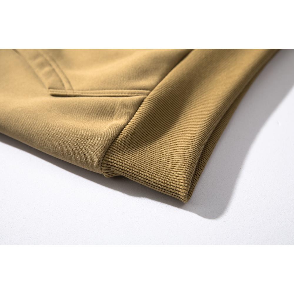 WY39 Men's Autumn Winter Raglan Hoodie (Color Block Breathable Size M) - Khaki