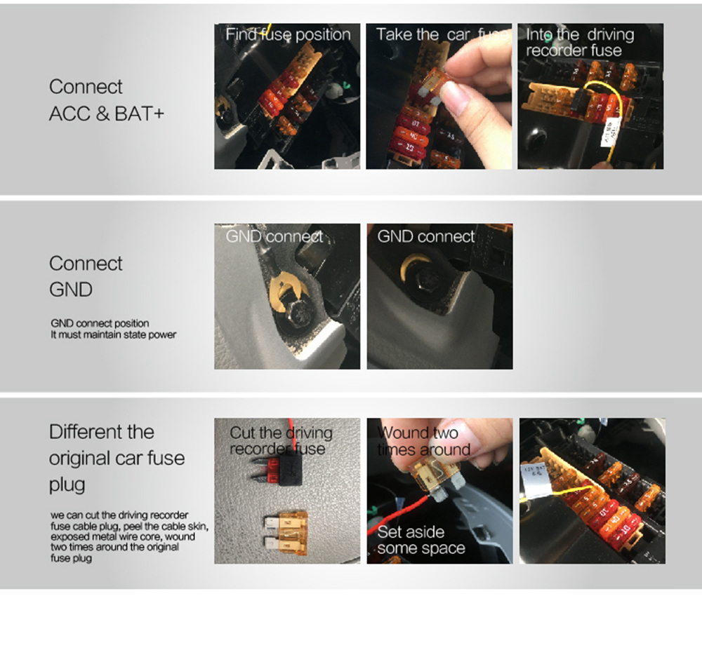 RS200 Top HD Hidden Universal Wifi Car DVR (Sony IMX323 1080P HD 170 Degree Wide Angle Lens Built-in Wi-Fi Module) - Black