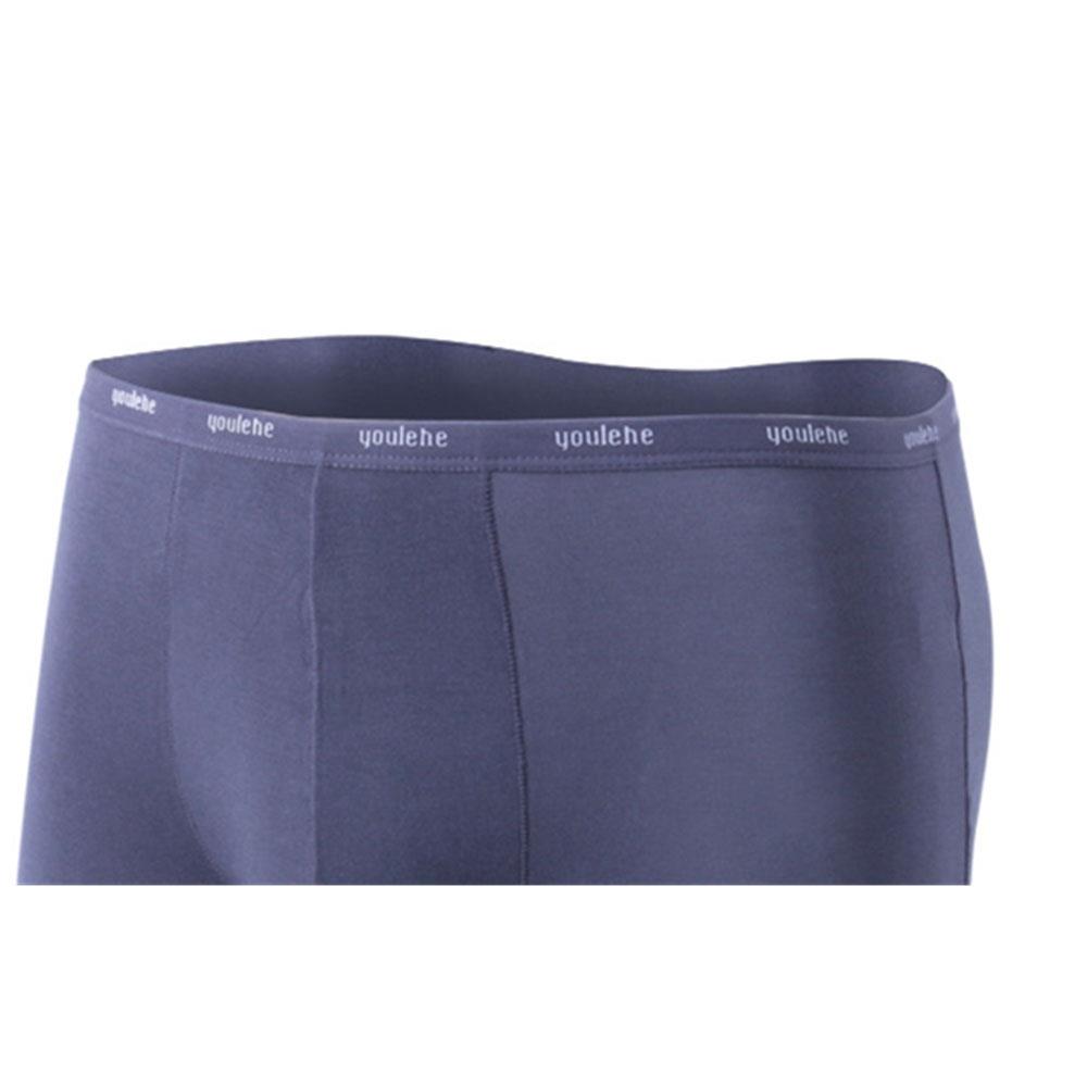 Men Sexy Breathable Medium Waist Underpants Elastic Boxer Underwear Size L - Dark Gray