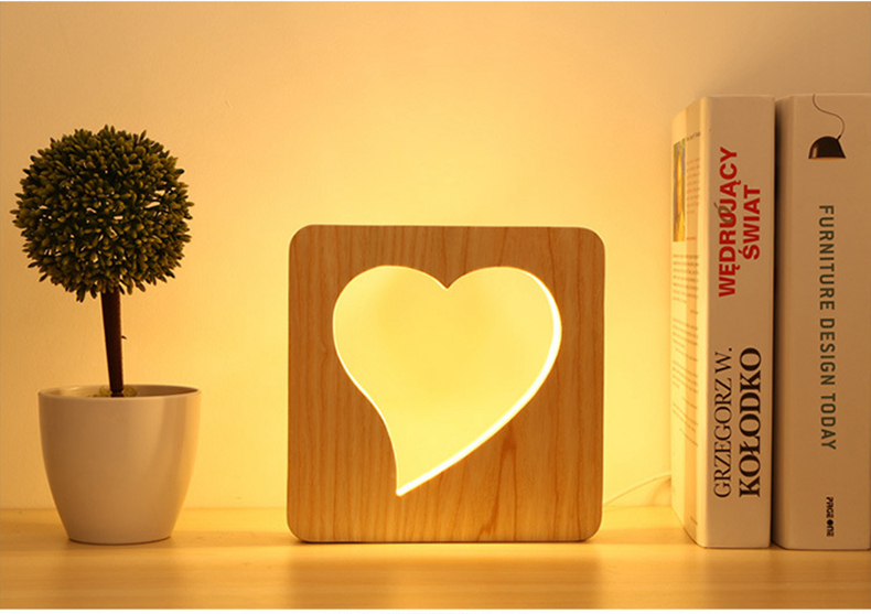 FUMAT Warm Modern LED Table Lamp - Creative Snails Wood Board Design