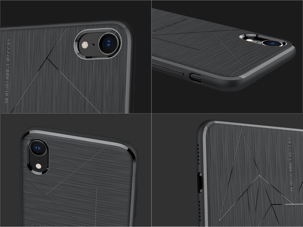NILLKIN Rugged Leather Phone Case for iPhone X/XS - Black