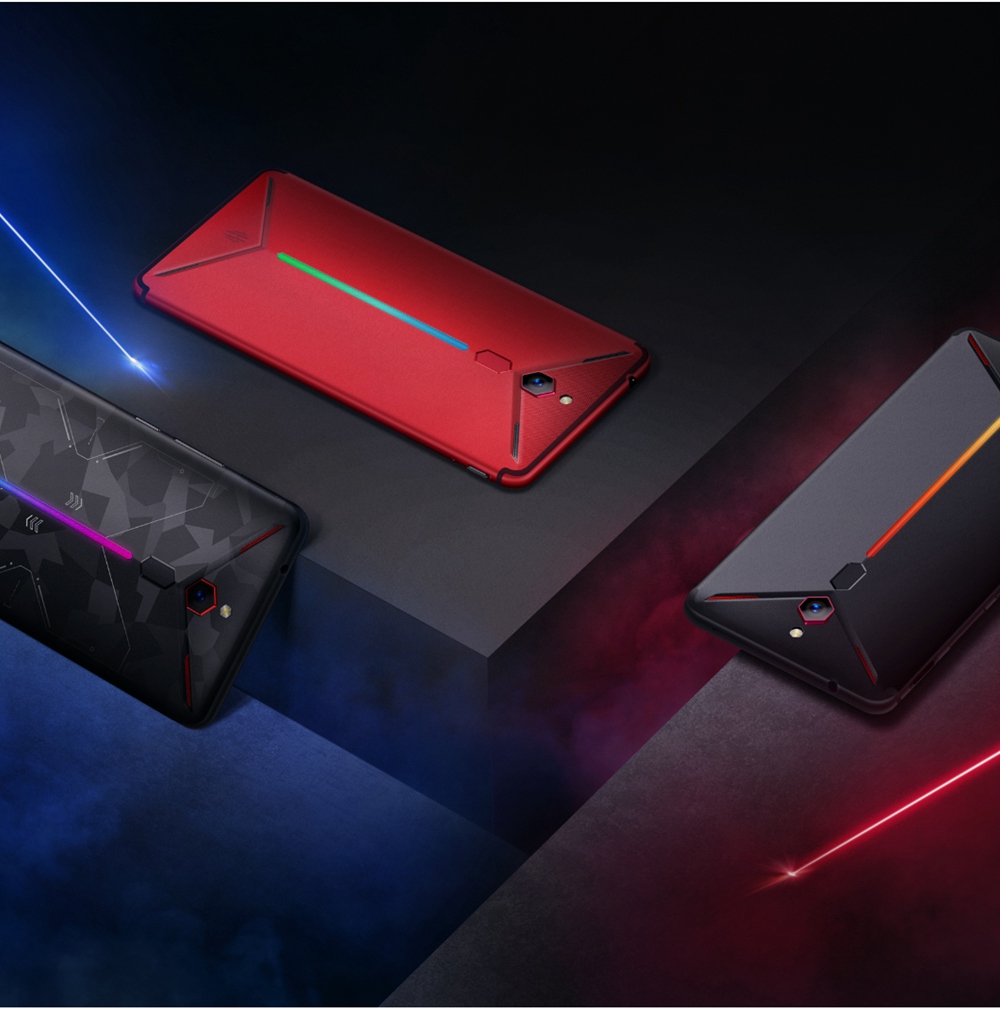 Nubia Red Magic Mars 6.0 Inch 4G LTE Gaming Smartphone Snapdragon 845 6GB 64GB 16.0MP Rear Camera Android 9.0 Type-C Touch ID OTG - Black