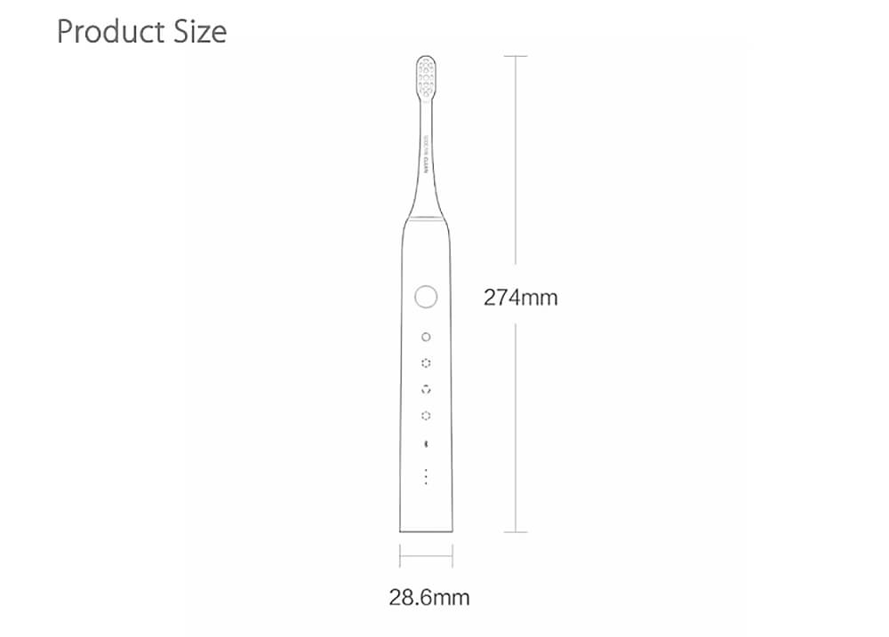 Xiaomi Soocare X3 Smart Electric Toothbrush Charge Wireless Waterproof Bluetooth with APP Control - Black