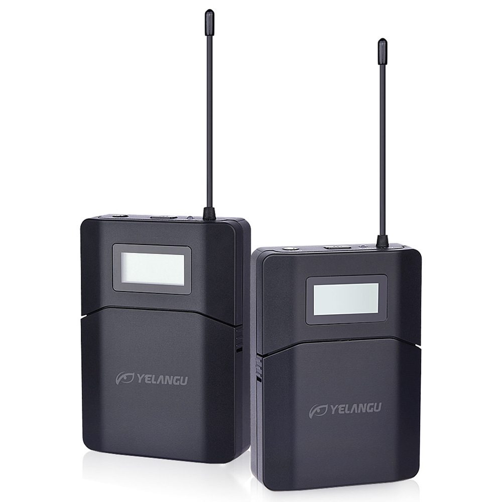 Yelangu MX1 Outdoor Wireless Microphone 70M Wireless Working Distance For Camera Recording - Black