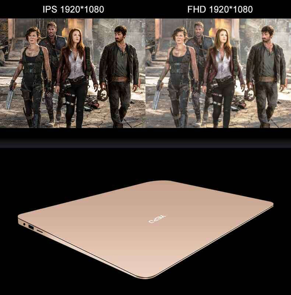 YEPO 737A Laptop Intel Apollo Lakke J3455 Quad Core 13.3 Inch IPS 1920*1080 6GB RAM 256GB SSD Windows 10 - Gold