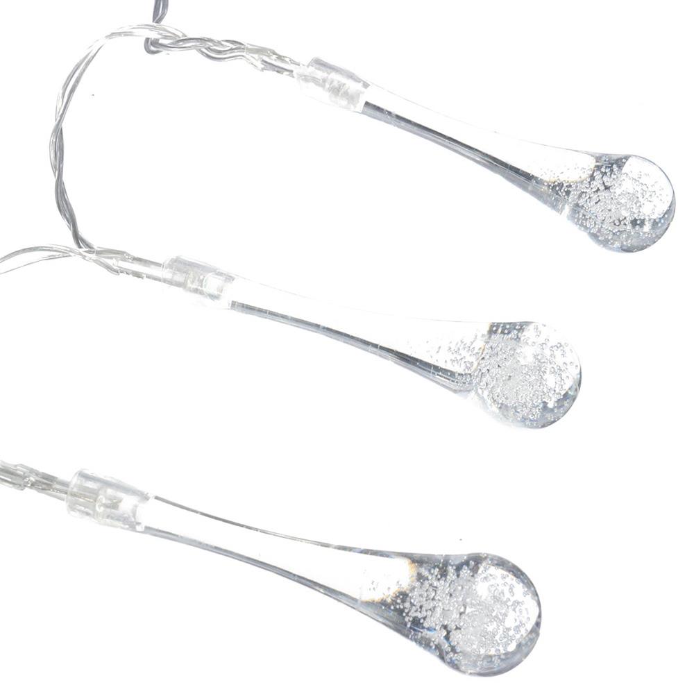 20PCS LED Water Drop Battery LED String Lights Holiday Christmas Party Garden Decoration Lights (2.2 Meters) - Mulited-color