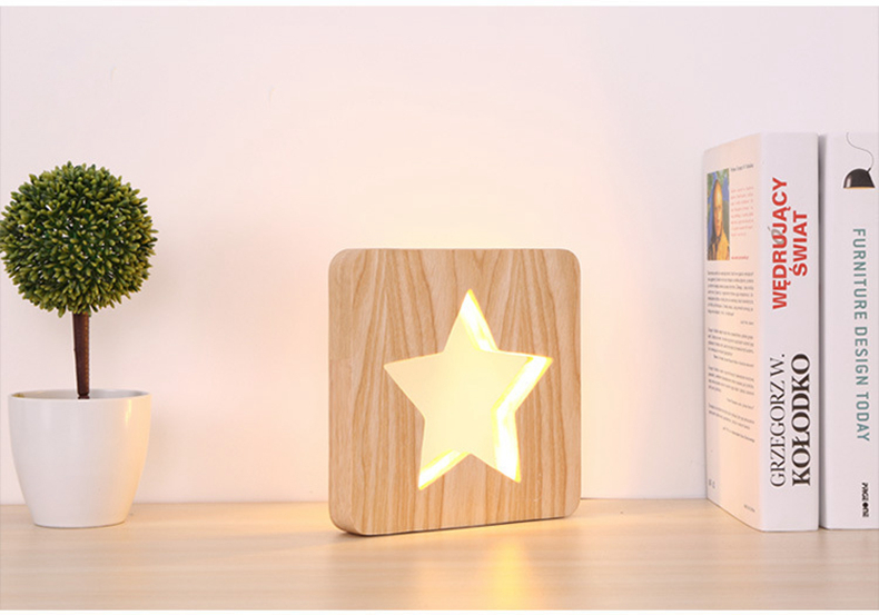 FUMAT Warm Modern LED Table Lamp - Creative Snails Wood Board Design