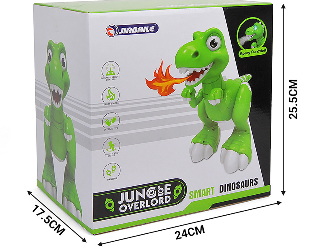 908A Gesture Control Dancing Spray Multifunction RC Dinosaur Jungle Overlord - Green