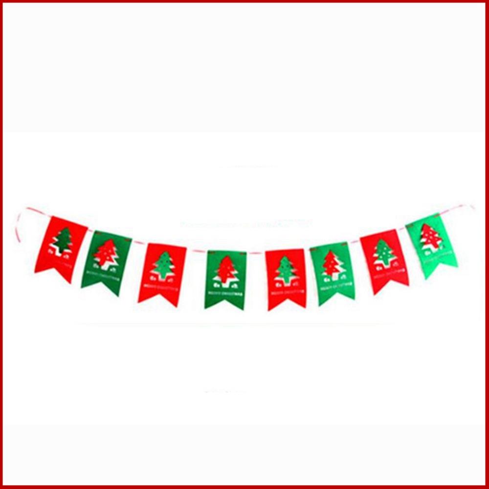 String Flags Hanging Flags for Christmas Decorations Shopping Malls - Hollow Pine