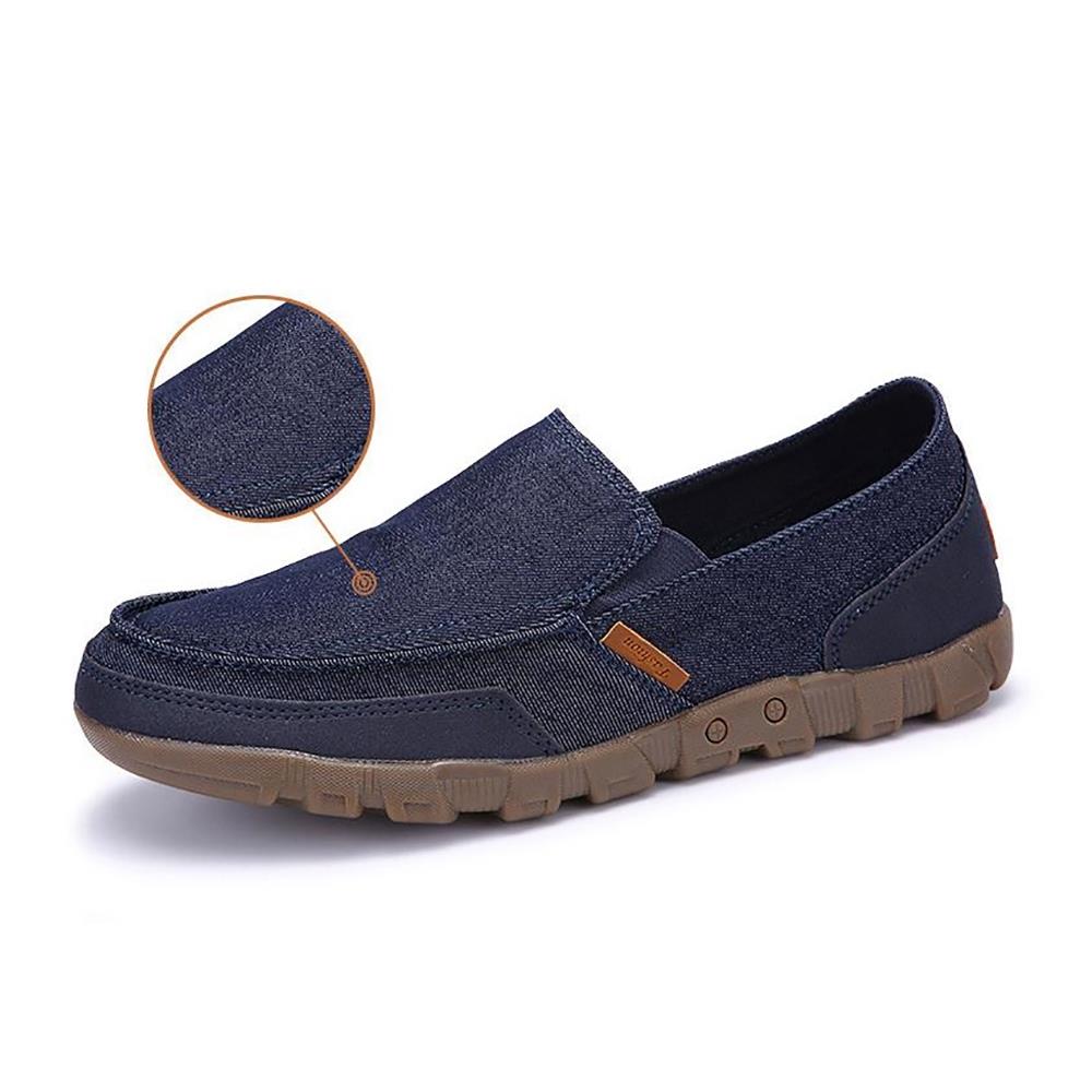 S1029 Men's Casual Canvas Shoes (Comfortable Rubber Sole Flats Size EU39) - Red