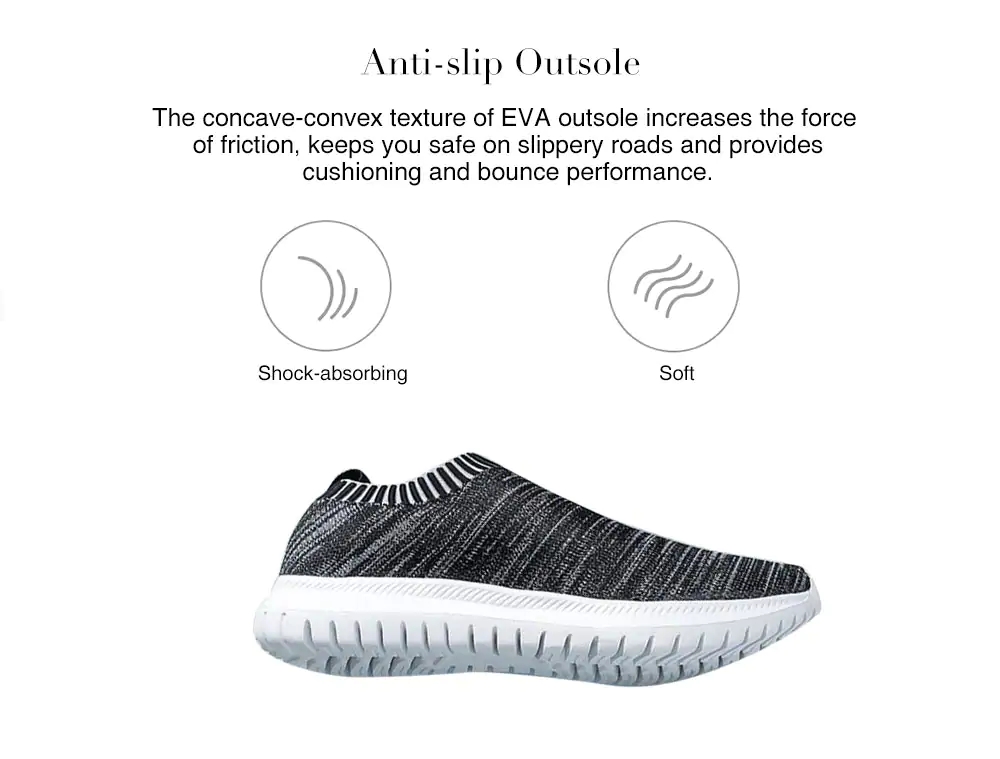 Xiaomi UREVO Unisex Casual Lightweight Sneakers (Breathable Vamp Anti-slip Sole Size EU40 Men) - Gray