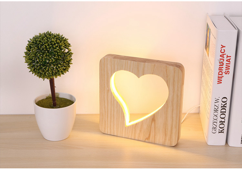 FUMAT Warm Modern LED Table Lamp - Creative Snails Wood Board Design