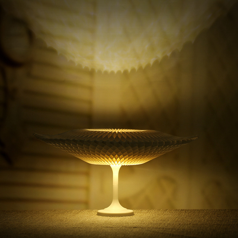 FUMAT Mini LED Table Lamp USB Rechargeable Folding Book Light for Creative Gift Novelty Bedroom Night Light - White