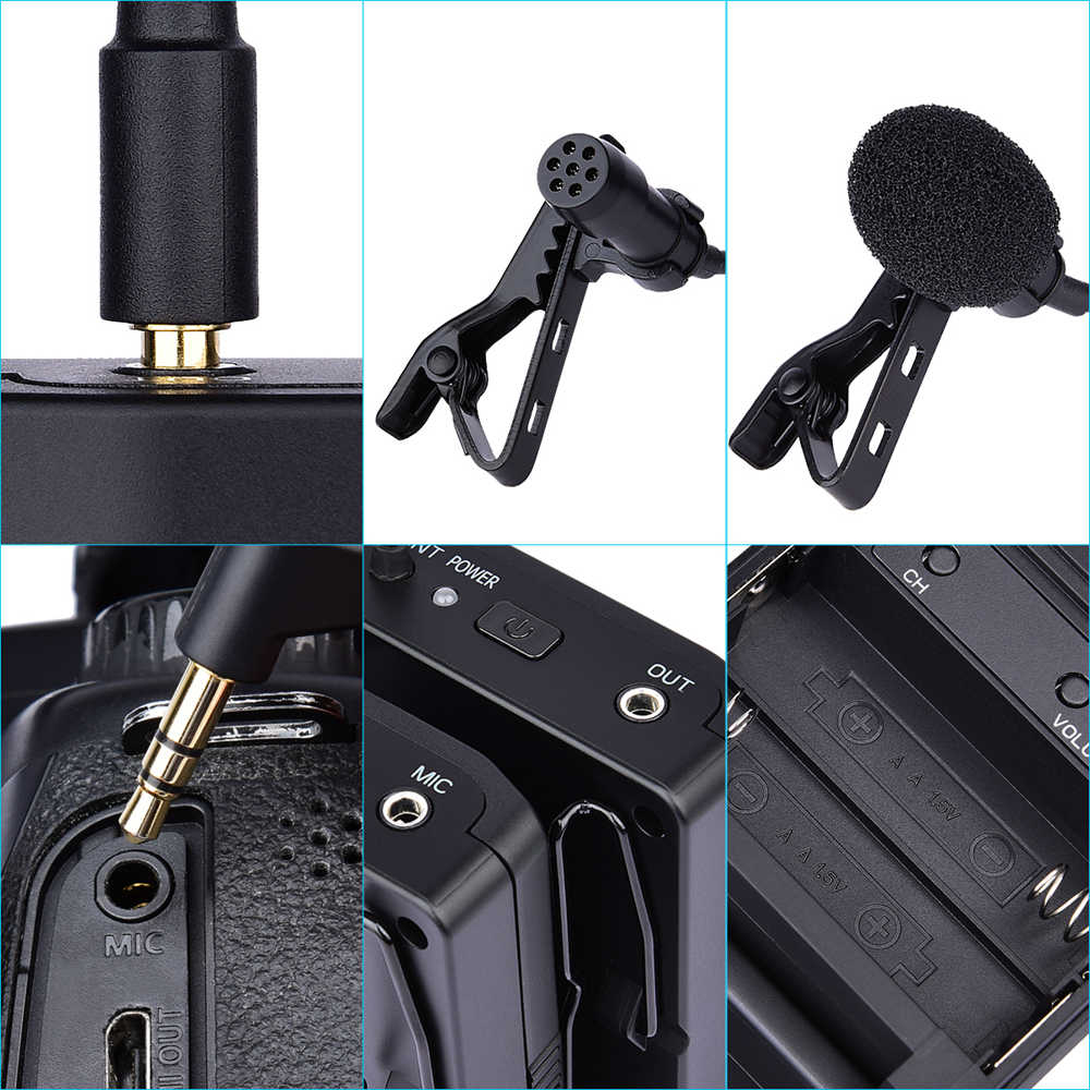 Yelangu MX1 Outdoor Wireless Microphone 70M Wireless Working Distance For Camera Recording - Black
