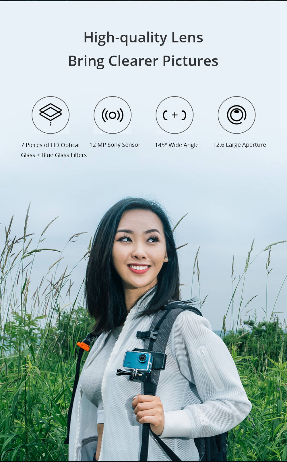 Xiaomi Mijia Seabird 4K Sport Camera 2.01M 4K/30fps Support SDIO3.0 - Green