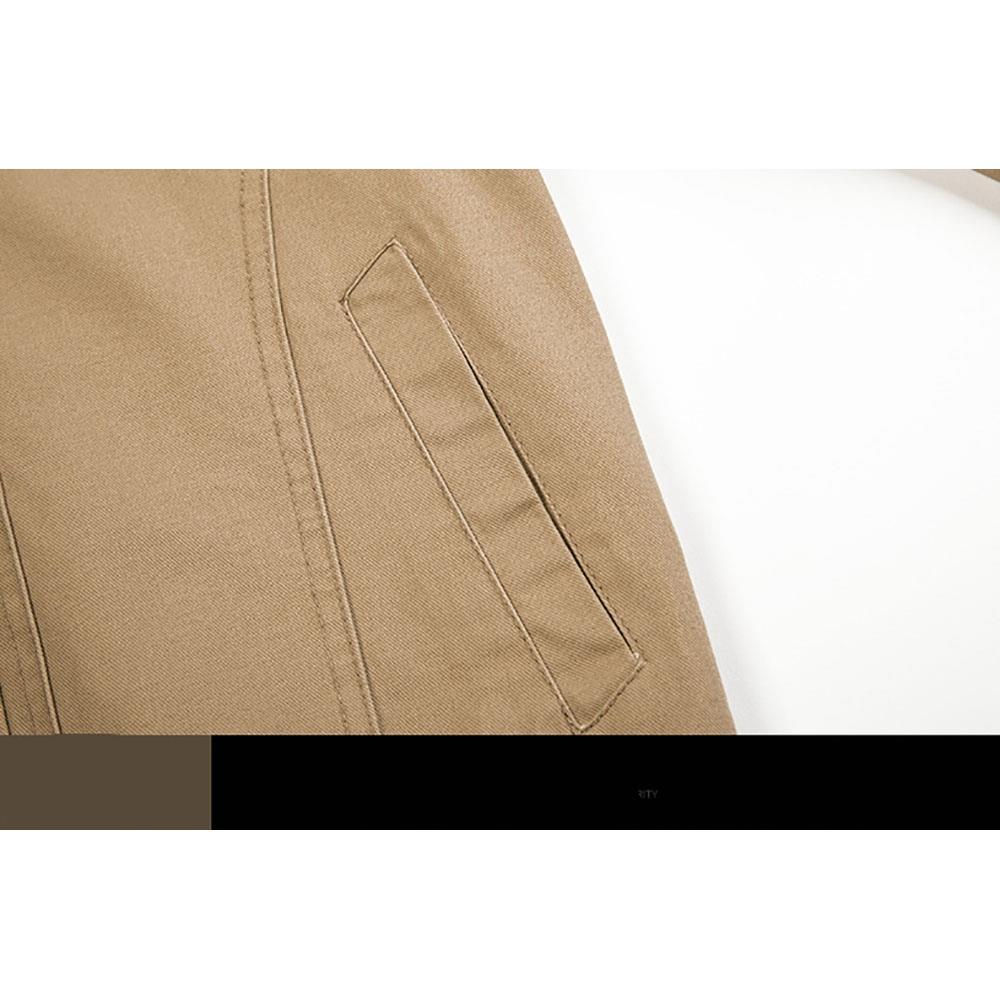 CA806 Men's Autumn Winter Casual Stand Collar Cotton Bomber Jacket Size M - Khaki