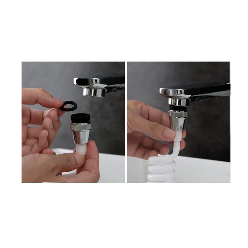 Telescopic Faucet Head Water Saving Device Household Tap Splash Filter for Kitchen - White
