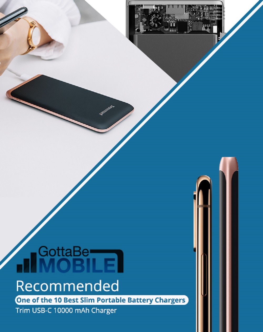 Tronsmart Trim PBD01 18W 10000mAh Slimmest Portable Charger with Power Delivery 3.0 for iPhone, Samsung and more