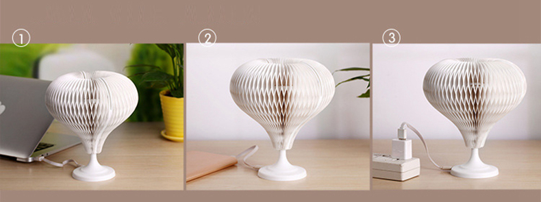 FUMAT Mini LED Table Lamp USB Rechargeable Folding Book Light for Creative Gift Novelty Bedroom Night Light - White