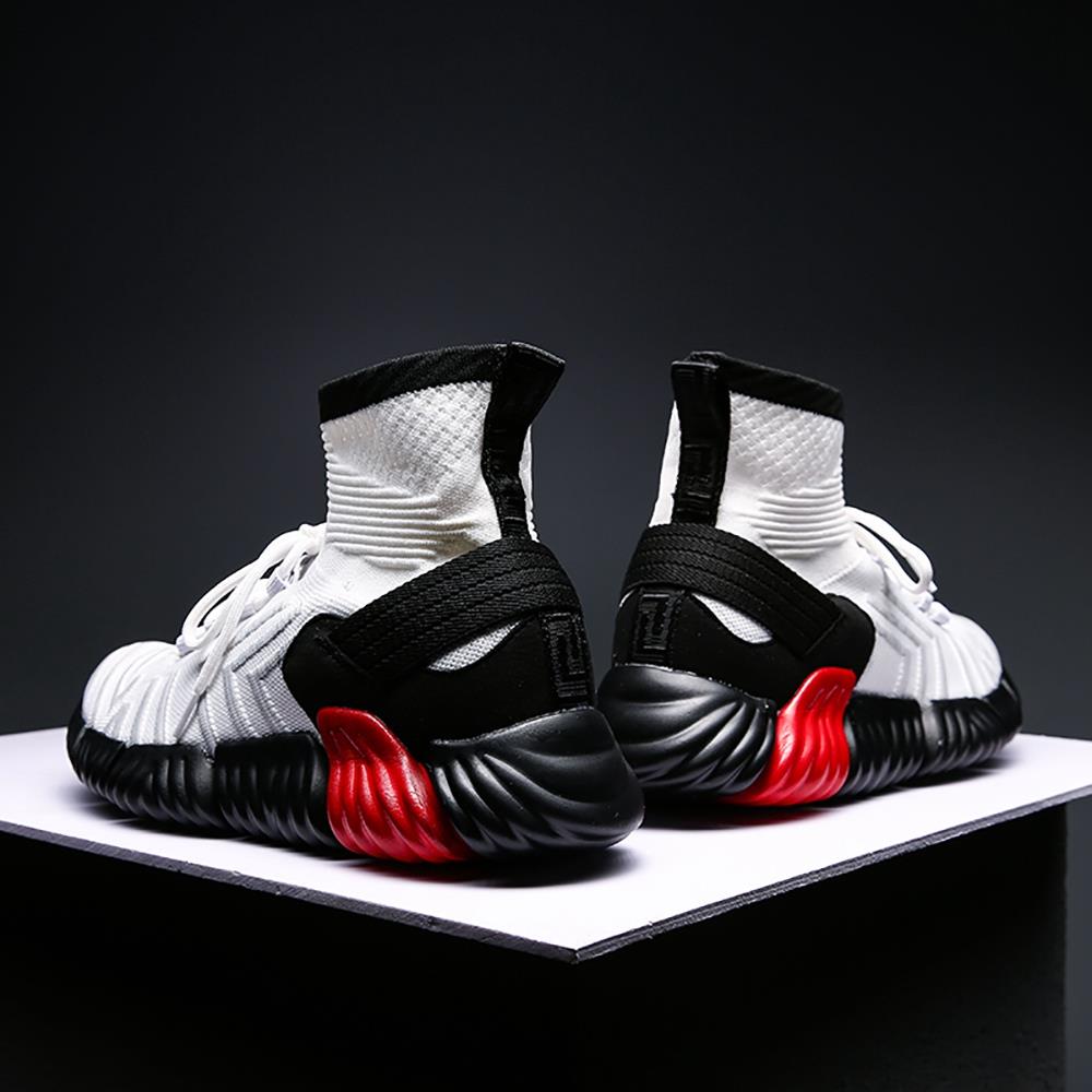 Men Outdoor Tennis Shoes Running Shoes Mesh Casual Shoes Flying Woven Upper Size EU 39.5 - White