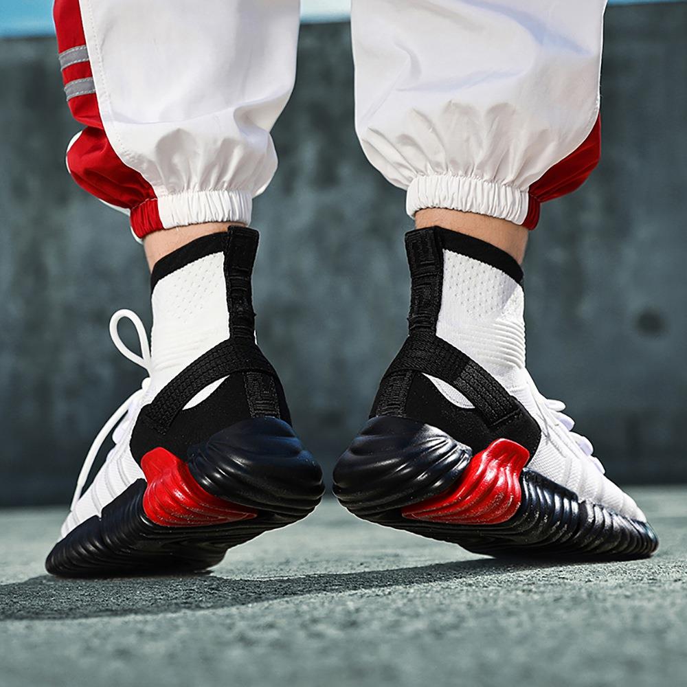 Men Outdoor Tennis Shoes Running Shoes Mesh Casual Shoes Flying Woven Upper Size EU 39.5 - White