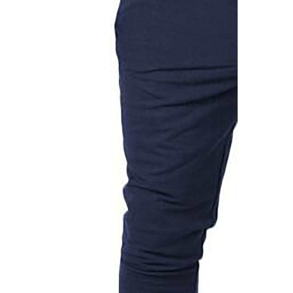 Men's Casual Sports Pants Elastic Trousers (Size M) - Navy Blue