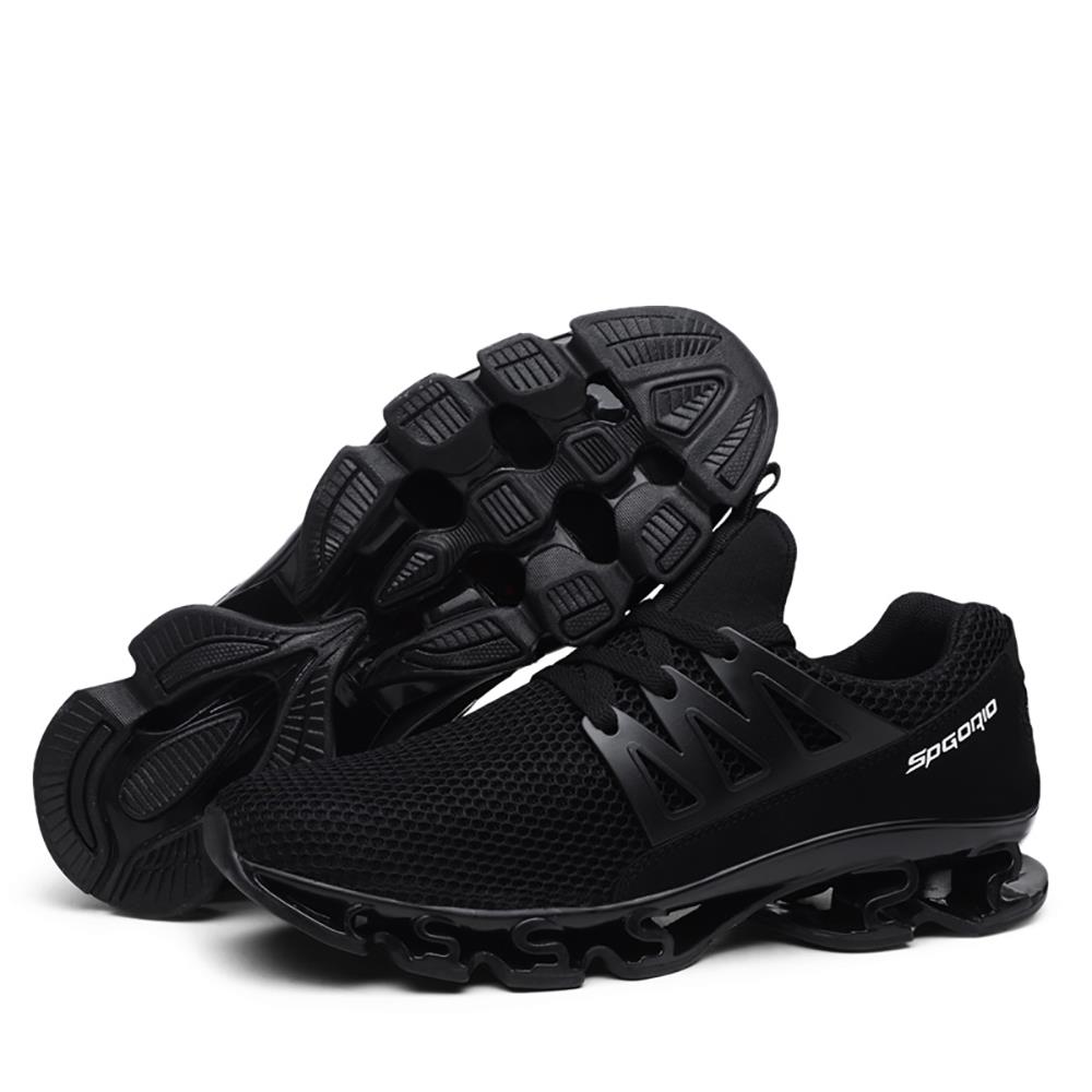 TK10 Men's Casual Outdoor Tennis Sneakers (Breathable Comfortable Color Running Shoes Size EU39.5) - Black
