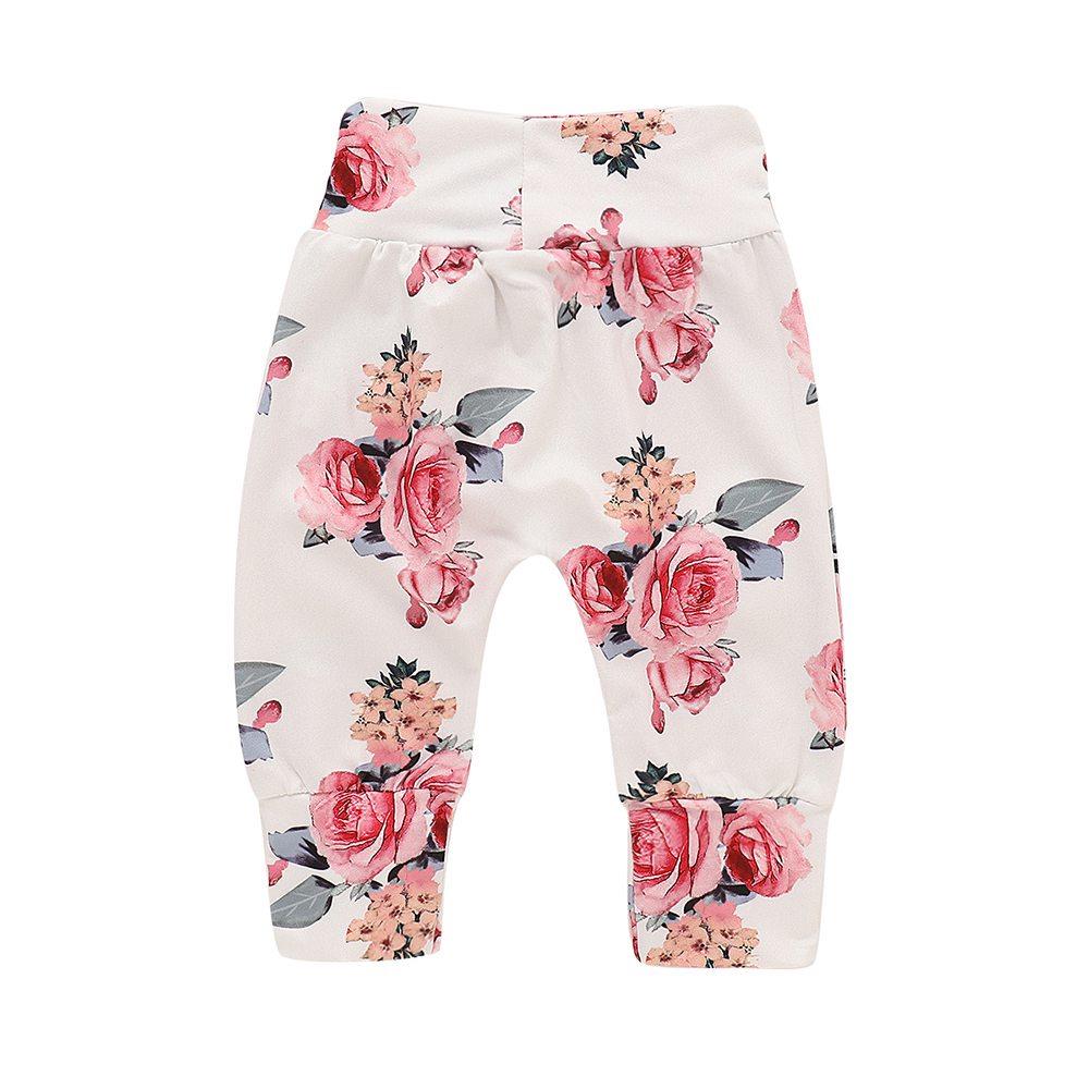 HZ6002 Kids Girls Pocket Printed Lycra Cotton Long-sleeve Hoodie + Trousers Two-piece Set Size 70 - White