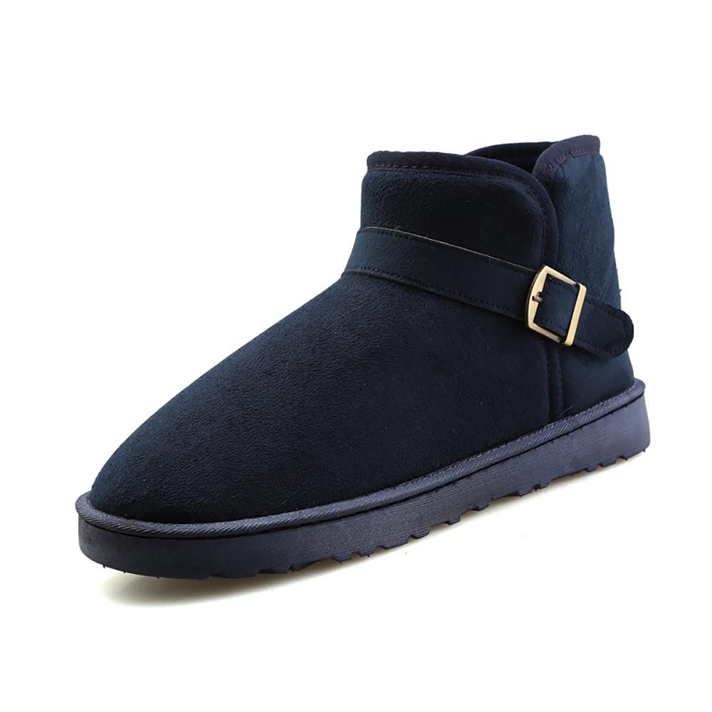 Winter Men Boots Lovers Snow Boots Winter Shoes Warm Cotton Boots Size EU 39 - Blue