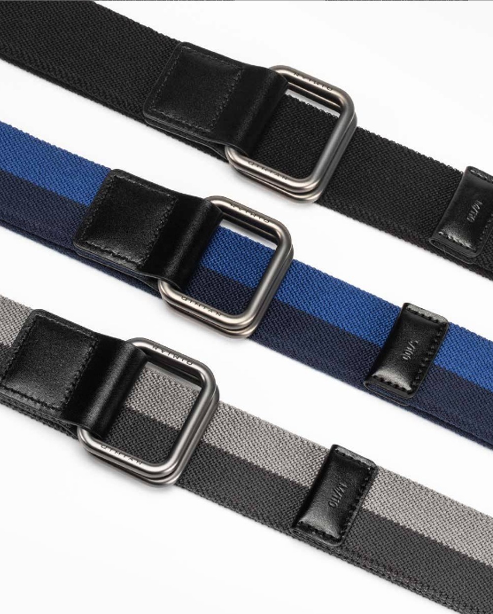Xiaomi QIMIAN Stretch Fabric Sports Belt Elastic Plant Double Ring Buckle Size XL - Black