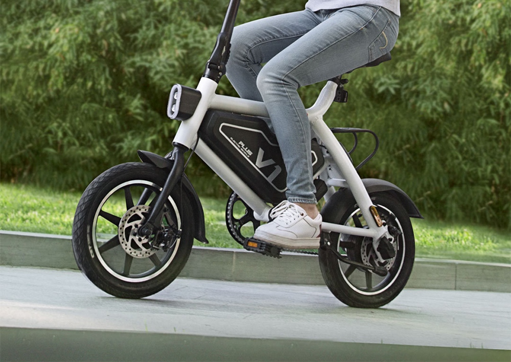 Xiaomi HIMO V1 Plus Portable Folding Electric Moped Bicycle 250W Motor 14 Inch Wheel Diameter Lightweight Design - Orange