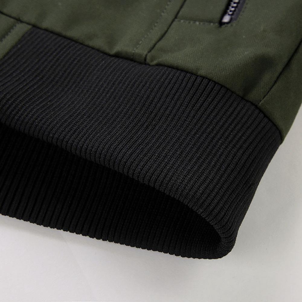 CA9801 Men's Autumn Winter Classic Casual Jacket (Lapel Grid Long Sleeve Polyester Jacket Size M) - Army Green