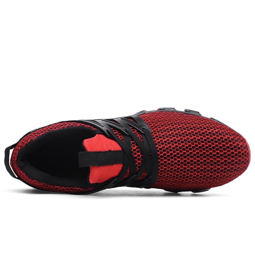 TK10 Men's Casual Outdoor Tennis Sneakers (Breathable Comfortable Color Running Shoes Size EU39.5) - Red