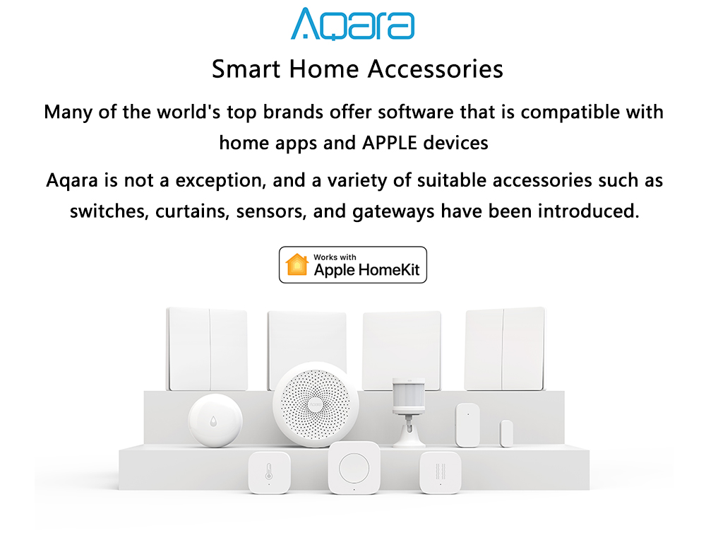 Xiaomi Aqara Wall Switch Zigbee Version Double-key Wireless Control App Control Doorbell Function Anti-UV Material Works with Apple Homekit - White