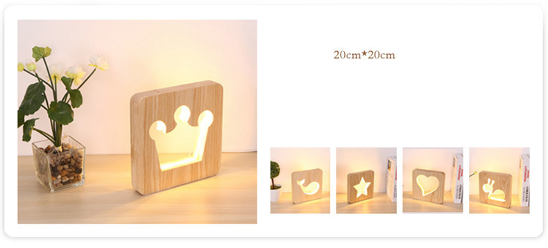 FUMAT Warm Modern LED Table Lamp - Creative Snails Wood Board Design
