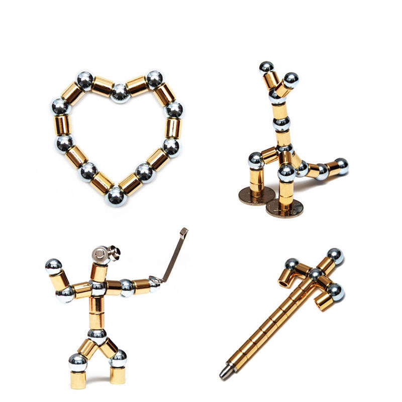 Magnetic Pen Metal Magical Neutral Pressure Reduction Signature Multi-functional Creative Pen - Silver