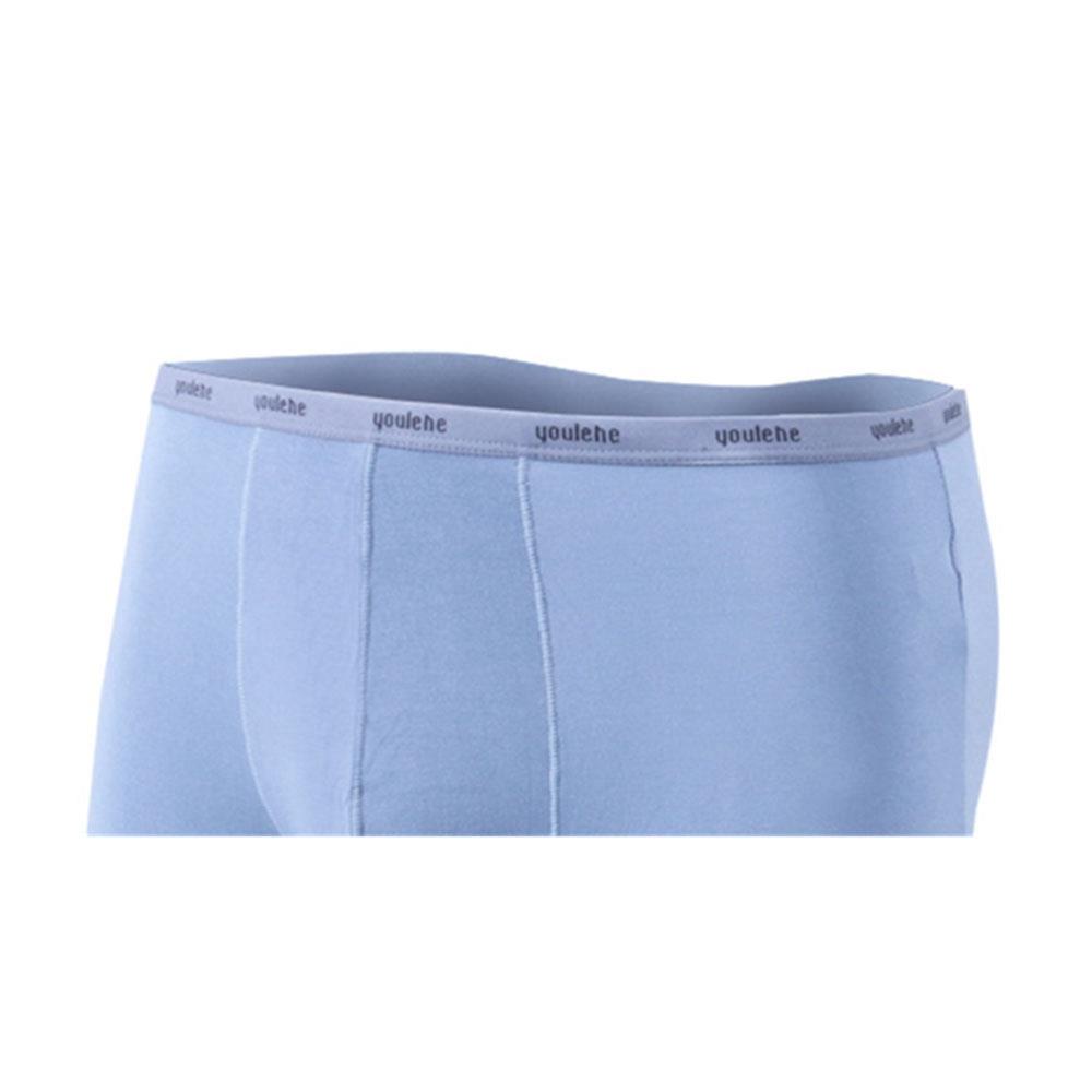 Men Sexy Breathable Medium Waist Underpants Elastic Boxer Underwear Size L - Light Gray