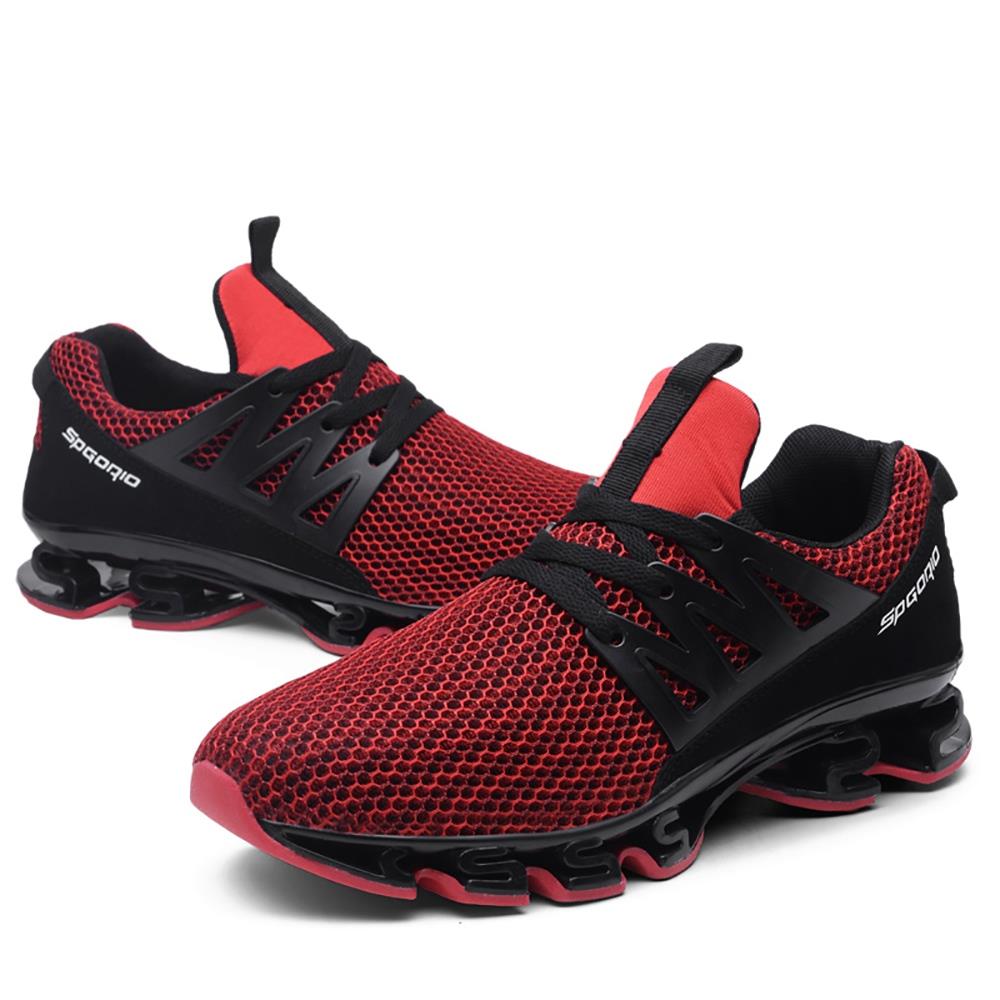 TK10 Men's Casual Outdoor Tennis Sneakers (Breathable Comfortable Color Running Shoes Size EU39.5) - Red
