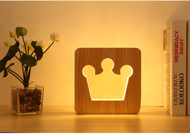 FUMAT Warm Modern LED Table Lamp - Creative Snails Wood Board Design