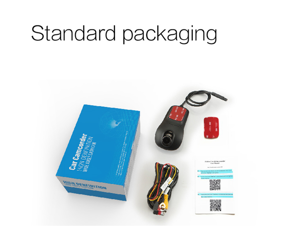 RS200 Top HD Hidden Universal Wifi Car DVR (Sony IMX323 1080P HD 170 Degree Wide Angle Lens Built-in Wi-Fi Module) - Black