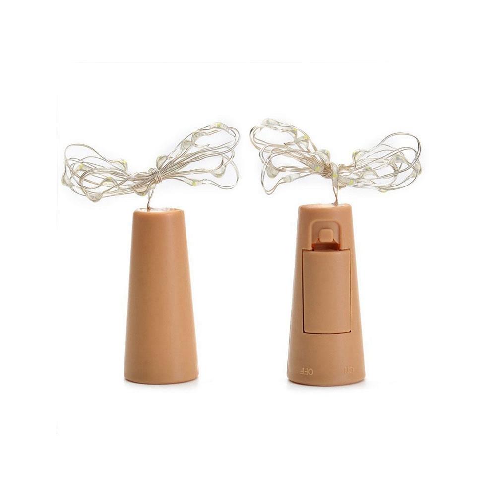 10LEDS Copper Wires Bottle Plug LED String Light for Valentine Decoration Wedding (1 Meter) - Warm White