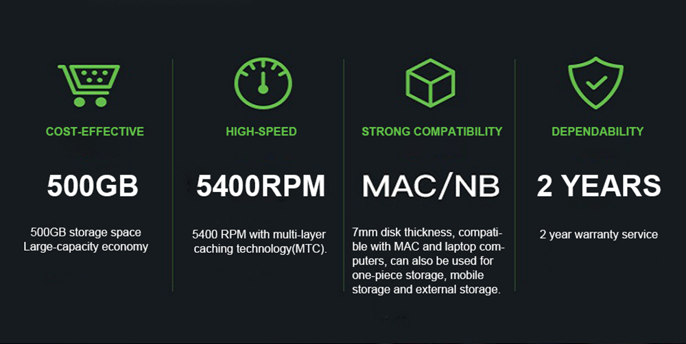 Seagate ST500LM030 500GB Notebook Internal Hard Disk Drive 2.5 Inch 7mm 5400RPM SATA 6Gb/s Interface 128MB Cache Memory - Silver