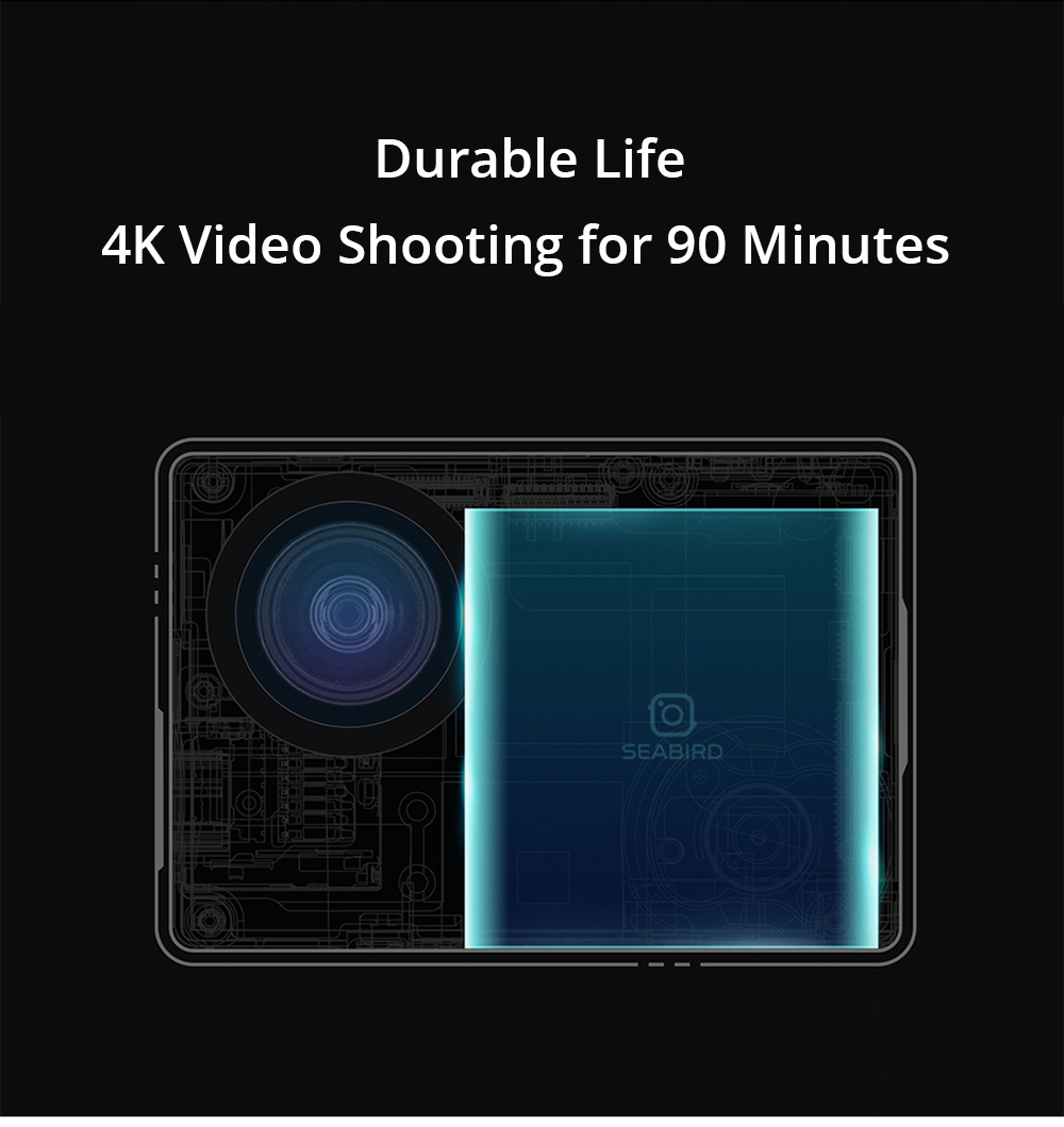 Xiaomi Mijia Seabird 4K Sport Camera 2.01M 4K/30fps Support SDIO3.0 - Blue